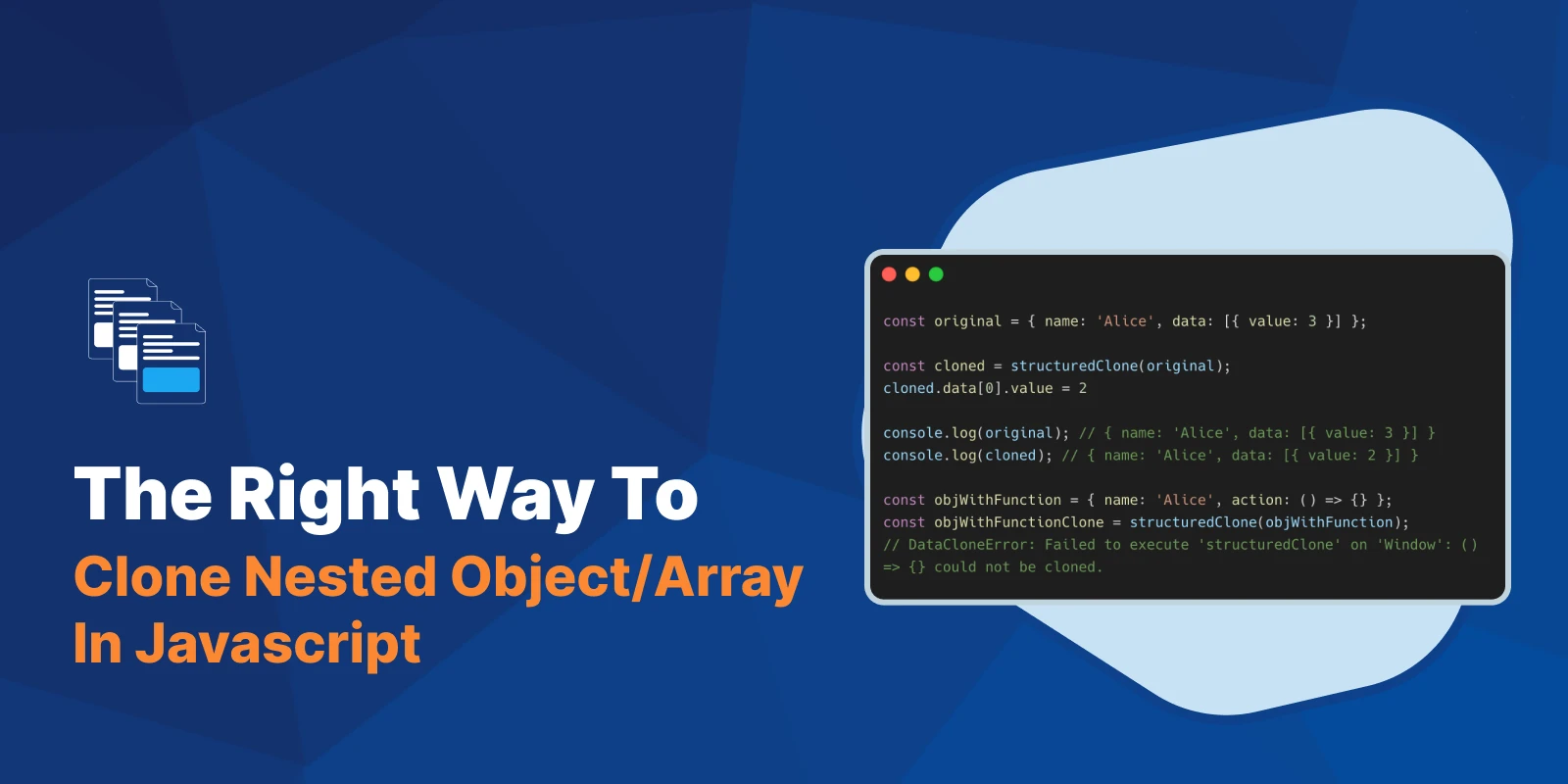 The Right Way To Clone Nested Object/Array (Deep Clone) In Javascript