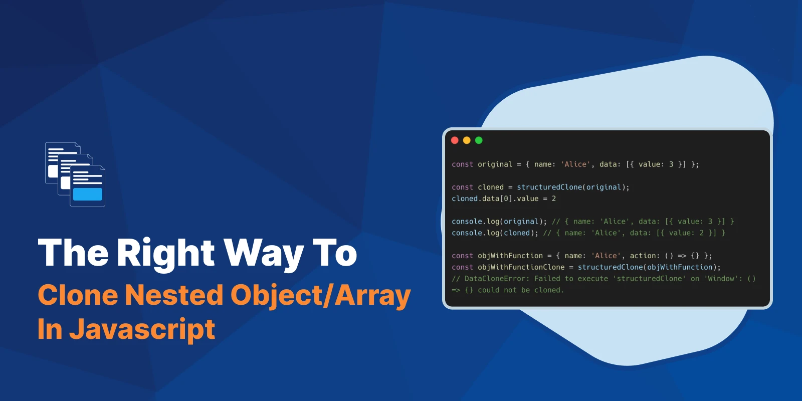 The Right Way to Clone Nested Object/Array (Deep Clone) in Javascript
