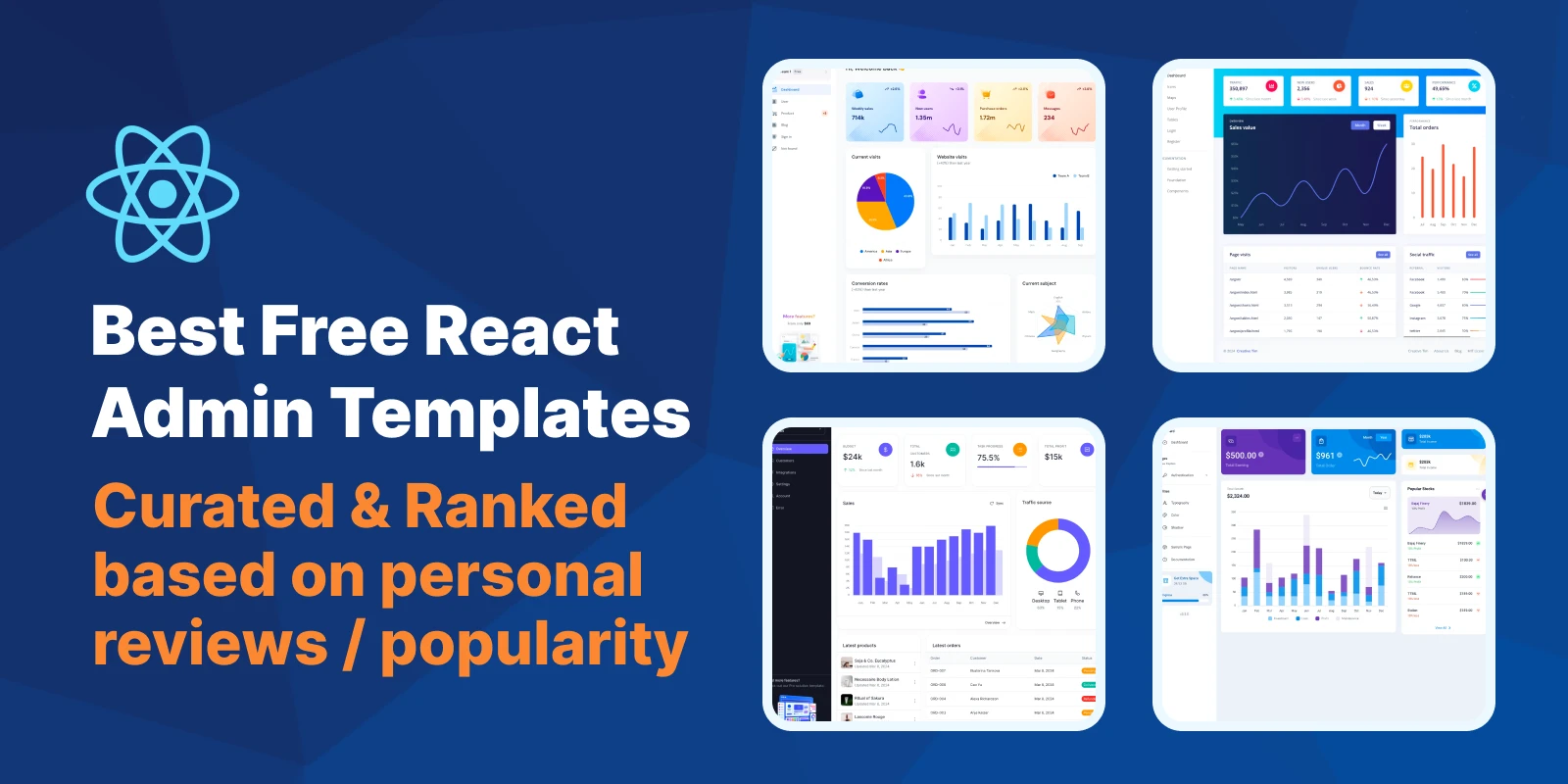 17 Free React Admin Dashboard Templates 2024 (Handpicked)