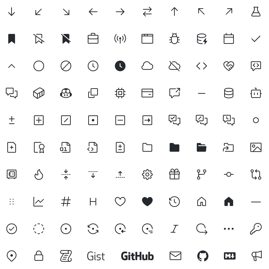 Octicons - Scalable icons handcrafted by GitHub