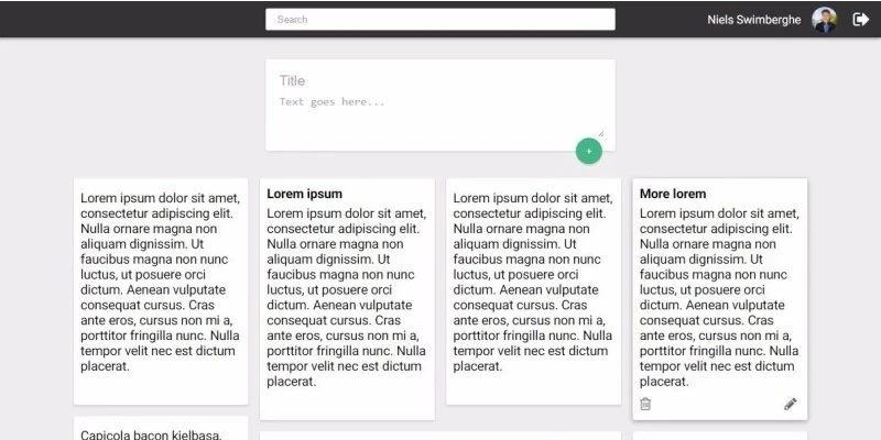 Google Keep Clone