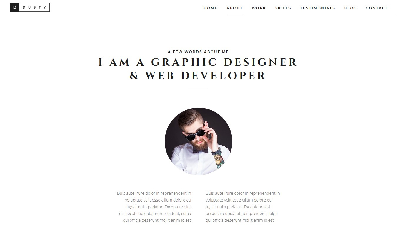 Dusty Portfolio Website Template