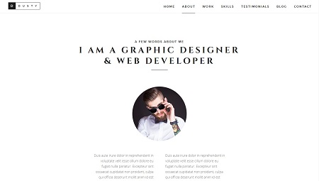 Dusty - Portfolio Website Template