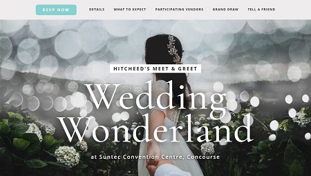 Hitcheed Wedding Wonderland Landing Page