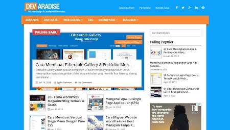 Devaradise 2018 Wordpress Theme