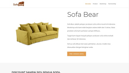 Sofabear Wordpress Landing Page